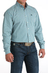 Cinch Men's Turquoise Geo Print Shirt