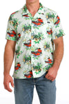 Cinch Men's Mint Tractor & Combine Camp Shirt