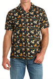 Cinch Men's Funny Farm Camp Shirt