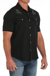 Cinch Men's Black Cactus Camp Shirt