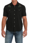 Cinch Men's Black Cactus Camp Shirt