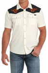 Cinch Men's Cream Retro Camp Shirt