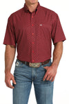 Cinch Men's Red Geo Print ArenaFlex Shirt