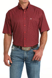 Cinch Men's Red Geo Print ArenaFlex Shirt