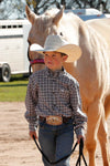 Cinch Boy's Gray Geo Print Shirt