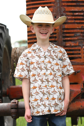 Cinch Boy’s Dinosaur Camp Shirt