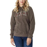 Ariat Women’s REAL USA Logo Hoodie-Brazil Nut Heather