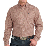 Cinch Men's Brown Geo Print Shirt