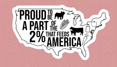 Proud To Be Part Of 2% Sticker