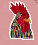 Rainbow Rooster Sticker