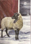 CJ Brown Christmas Card “All is Calm” Sheep
