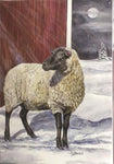 CJ Brown Christmas Card “All is Calm” Sheep