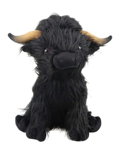 Highland Stuffed Cow-Black