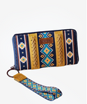 Wrangler Allover Aztec Dual Sided Pint Canvas Wallet