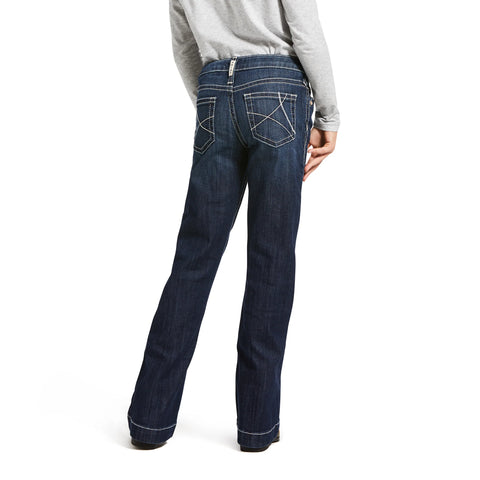 Ariat Girl's Trouser Mid Rise Stretch Ella Wide Leg Jean -Naomi