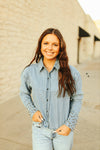 Denim Trails Top