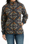 Cinch Women’s Navy Aztec Fleece Jacket