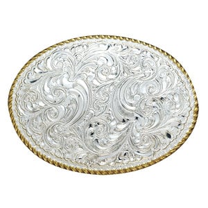 Crumrine Rope Edge Scroll Buckle
