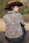 Cruel Women’s Tweed Tan Trucker Jacket