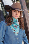 Cruel Rodeo Turquoise Cowboy Wild Rag