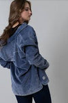 Kimes Ranch Women's  Luna  Slate Blue Corduroy Shacket
