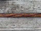Genuine Leather  Tooled Mens Belt