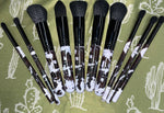 Cow Print Makeup Brush Set