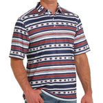 Cinch Men's  Red & Blue ArenaFlex Polo Shirt