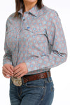 Cinch Women’s Red, Green & Blue Geo Print Shirt