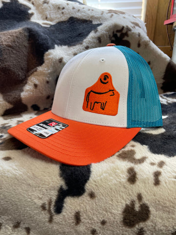 Blue & Orange Steer Patch Cap