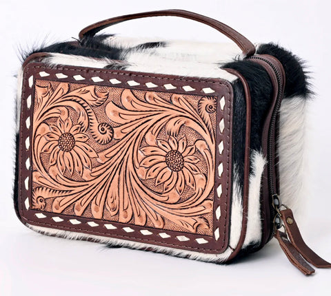 Hand Tooled Hair-On Jewerly Case