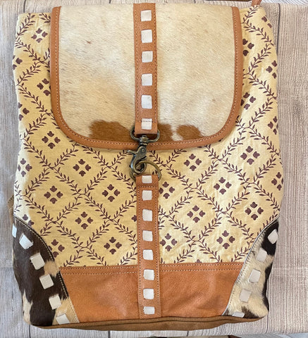 Canvas & Cowhide Backpack