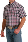 Cinch Men’s Navy & Burgundy Plaid Shirt