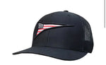 Fast Back Black Flag Mesh Cap