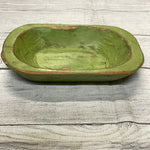 Green Mini Wooden Dough Bowl