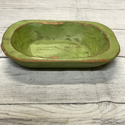 Green Mini Wooden Dough Bowl