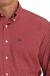 Cinch Men's Red Arenaflex Geo Print Shirt
