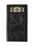 Black Floral Cross Rodeo Wallet