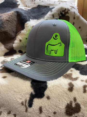 Green & Grey Steer Patch Cap