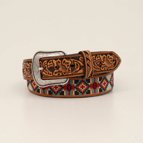 Diamond Southwest Embroidered Tooled Men's Belt