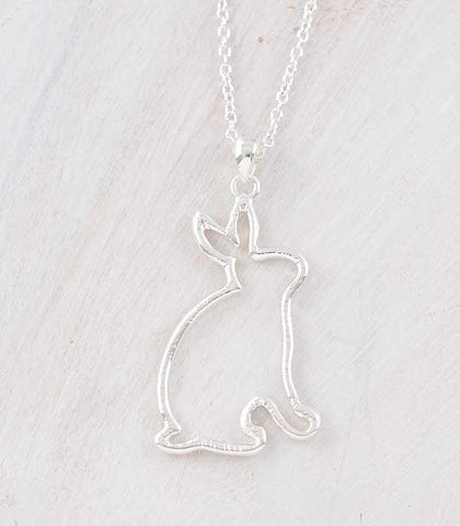 Silver Bunny Necklace