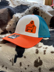 Blue & Orange Goat Patch Cap