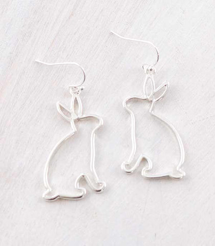 Silver Bunny Earrings