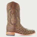Corral Men’s Orix Ostrich Overlay & Embroidery & Woven Boot
