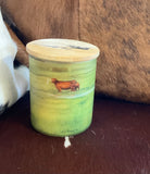 CJ Brown Red Angus Candle