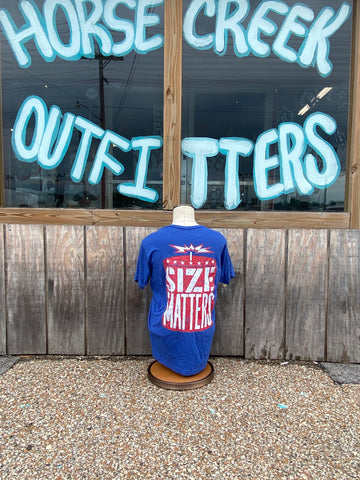 Blue Size Matters Tee
