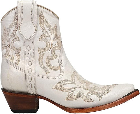 Circle G Women’s Pearl Embroidered Zipper Ankle Boot