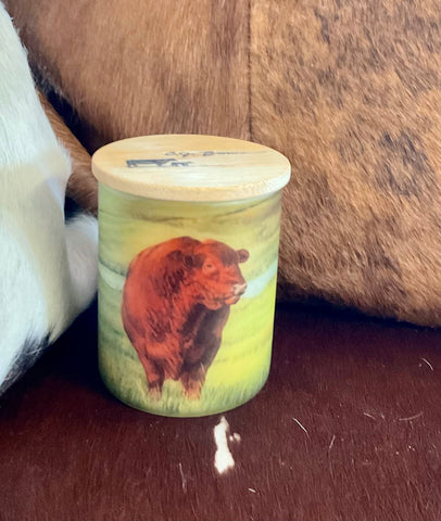 CJ Brown Red Angus Candle
