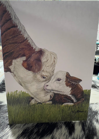 CJ Brown “Nurturing Nuzzle” Notecard