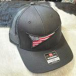 Fast Back Black Flag Mesh Cap